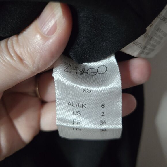 Zhivago  Black Sweetheart Neck Bodycon Front Slit Cocktail Dress 2 - Picture 7 of 10